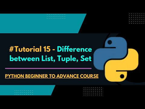 Difference Between List Tuple And Set Python Tutorial 15 Codewithadi