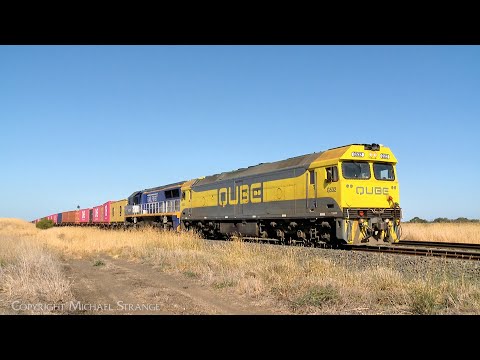 9173 QUBE Ultima Broad Gauge Container Train G532 & VL351 (4/3/2024) - PoathTV Australian Railways