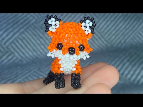Туториал на амигуруми лисичку из бисера 1 часть