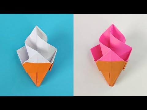 Origami ICE CREAM | How to fold a paper ice cream