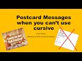 A Canva Tutorial Postcard Messages When You Can T Use Cursive