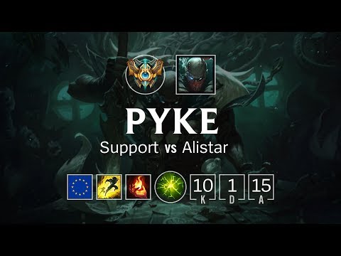 Pyke Support vs Alistar - EUW Challenger Patch 8.19