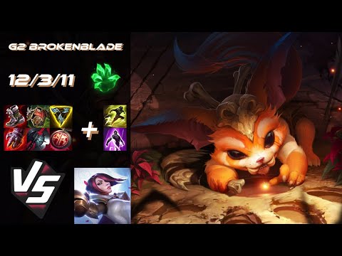 G2 Esports BrokenBlade TOP Gnar vs Fiora - EU Challenger Patch 25.S2.2