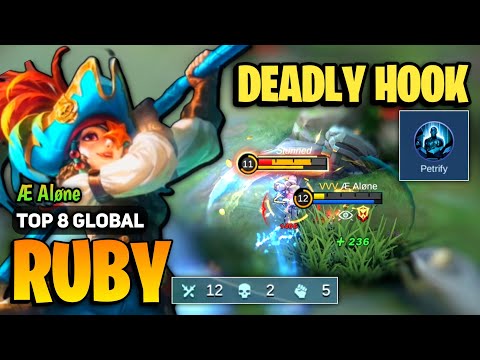 DEADLY HOOK! Ruby Meta Petrify Damage Build [ Top Global Ruby Best Build ] Æ Aløne - Mobile Legends