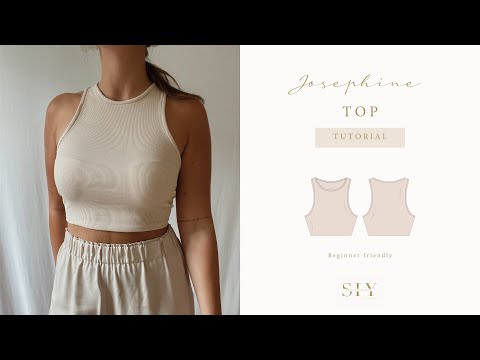 SEW basic Josephine top | sewing tutorial | tank crop top | etsy sewing pattern