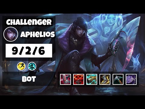 Aphelios Bot Lane 11.17 Challenger Gameplay Replay S11 (9/2/6) - BR