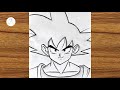 How To Draw Goku step by step || Easy drawing ideas for beginners || Beginners drawing