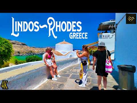 Exploring Lindos, Rhodes | 4K Walking Tour of Greece's Timeless Gem