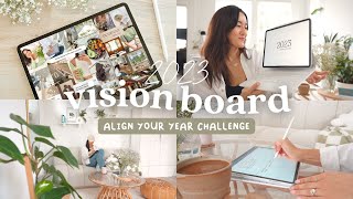 Vision Board with Me for 2023 | Digital Journaling 💫 Align Your Year Challenge