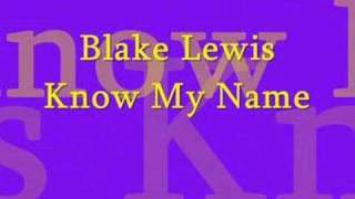 Blake Lewis- Break Anotha and Know My Name from A.D.D