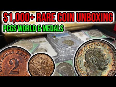 UNBOXING A $1,000 RARE WORLD COIN GROUP LOT - World Coin & Medal Hunt