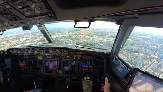 PILOT EYE VIEW - Boeing 737 landing on Antalya Airport (AYT), Turkey