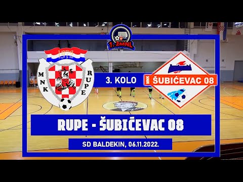ŽMNL: RUPE - ŠUBIĆEVAC 08  2:5, 06.11.2022.