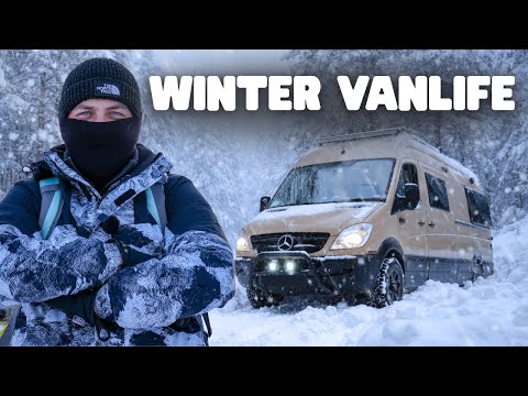 WINTER VAN CAMPING in a SNOWSTORM Goes WRONG | We HAD to LEAVE