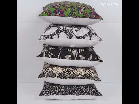 Skyblue hand painted exclusive printed handmade cotton cushi...