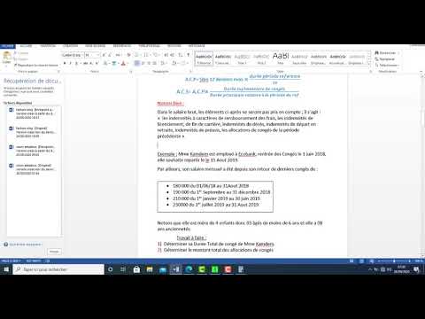 Calcul des allocations de congés au Cameroun