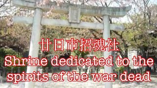 preview picture of video 'A war memorial. Shoukonsha(招魂社) shinto shrine with cherry blossoms - Hiroshima, Japan'