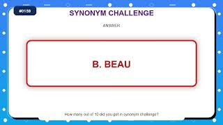 Synonym Challenge #0159 | Similar Words Quiz Practice