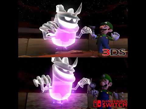 Luigi's Mansion 2 HD  Old Clockworks Clock Boss Intro COMPARISONS 3DS Vs. Switch
