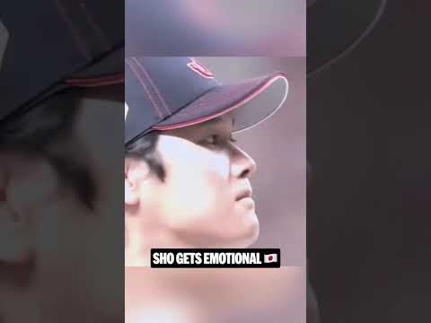 Shohei Ohtani getting emotional during Japan’s national anthem 🥹