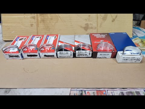 engine bearings details, standard, undersized, oversized