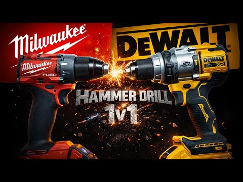 Milwaukee vs DeWalt Hammer Drill - DCD1007 vs M18 Fuel 2904