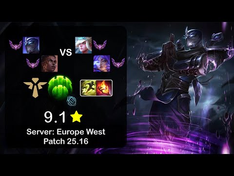 Shen Support + Mel vs Janna + Yunara - EUW Master - Patch 25.16
