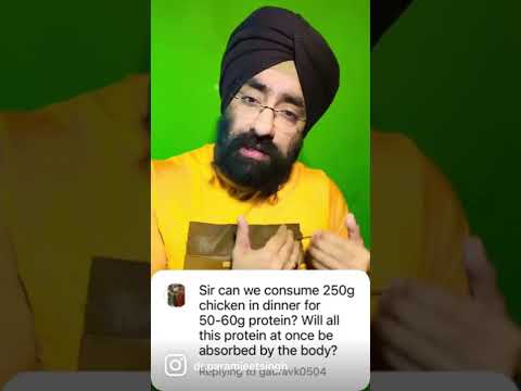 250gms chicken se 60gm protein kya poora absorb hoga? Protein absorbtion limit #shorts Dr.Education