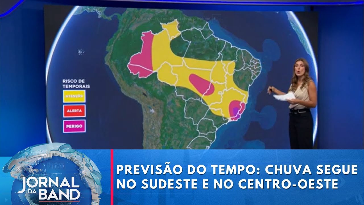 Previsão do tempo: chuva continua no sudeste e no centro-oeste | Jornal da Band