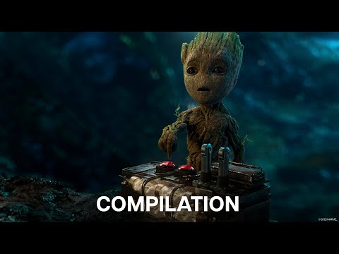 Groot Saying "I Am Groot" for 4.5 Minutes Straight | Compilation (4K)