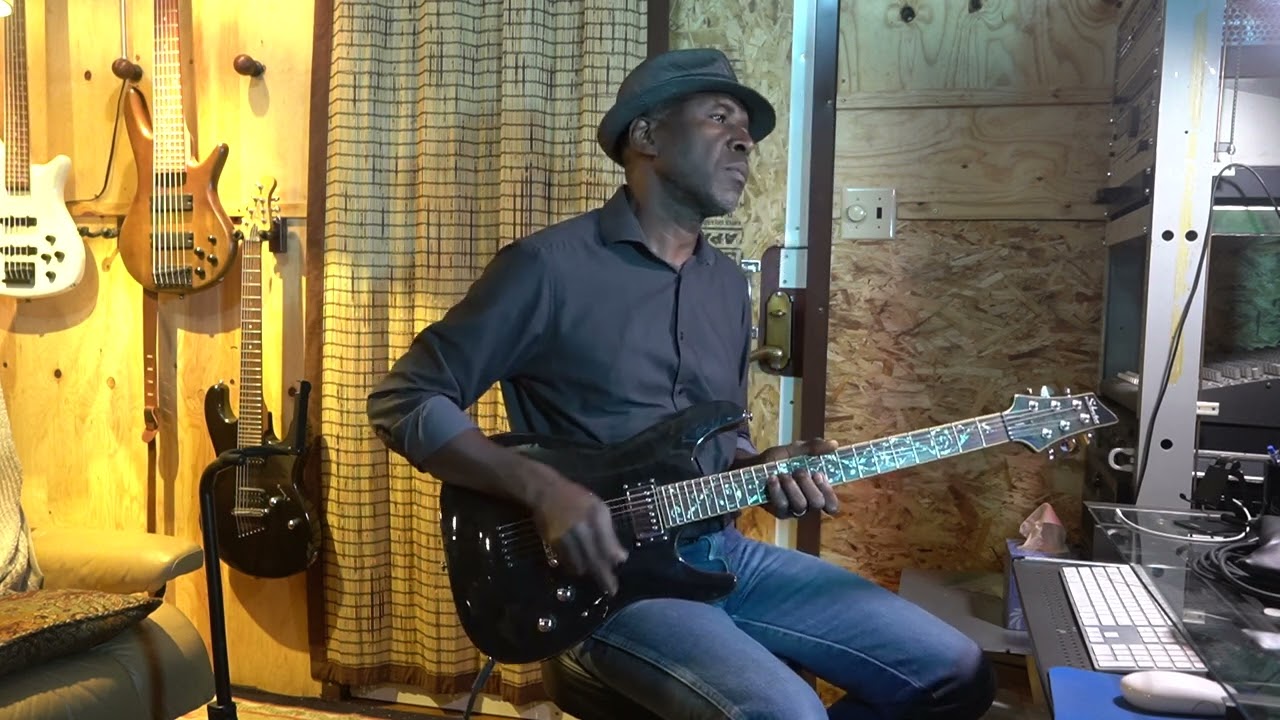 Playing along with Music Track. Lazy afternoon