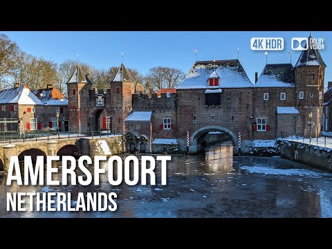 Medieval City of Amersfoort In Winter ❄️ - 🇳🇱 Netherlands [4K HDR] Walking Tour