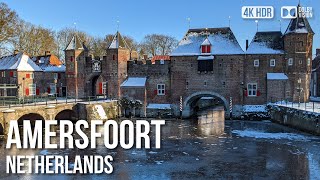 Medieval City of Amersfoort In Winter ❄️ - 🇳🇱 Netherlands [4K HDR] Walking Tour