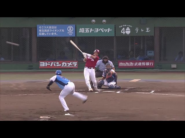 【1回表】イーグルス・銀次 ライト線に先制の2点タイムリー2ベース!! 2019/8/8 L-E