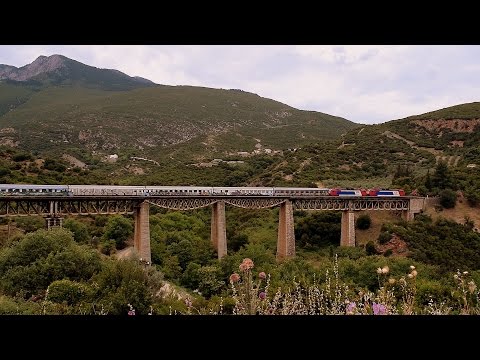OSE IC 58 ADtranz 220 031 + 220 029 Gorgopotamos Viaduct - 05.06.2016