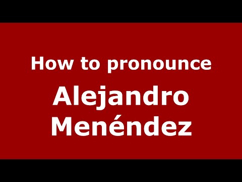 How to pronounce Alejandro Menéndez (Spain/Spanish) - PronounceNames.com