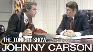 Johnny As Ronald Reagan in Classic “Who’s on First” Spoof | Carson Tonight Show