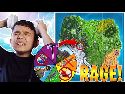 hilarious rigged spin wheel decides how my little brother play fortnite he raged - join my fortnite clan