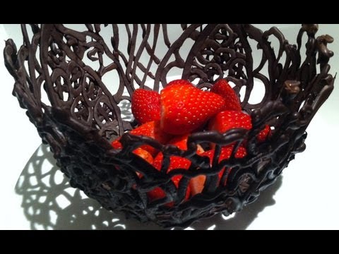 How to make a CHOCOLATE BOWL using ice How To Cook That Ann Reardon