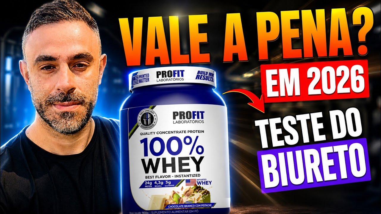 Miniatura da avaliação em vídeo de Whey Protein Profit 100% Quality Concentrate Sabor Baunilha 900g