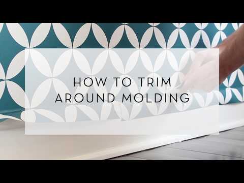 How To Trim Wallpaper Around Molding | Removable Wallpaper