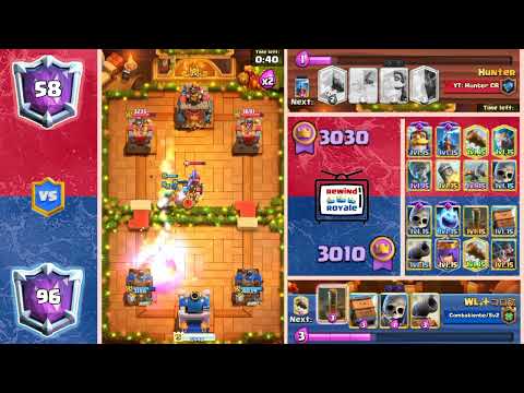 ARCHER QUEEN ROYAL HOGS EARTHQUAKE VS ICE WIZARD X-BOW ROCKET #clashroyale