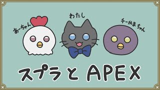 【スプラ3 / APEX】あーちゃんとチーかまちゃんと遊ぶ！🐓🐈‍⬛🐧【にゃー｡/ホワイト企業】