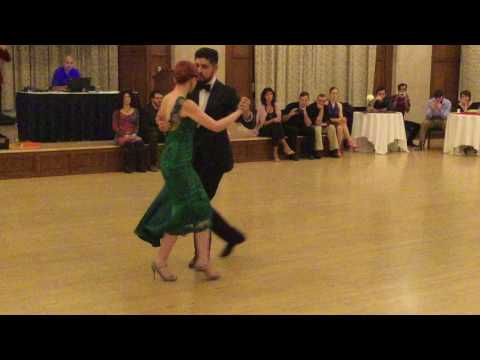  Joana Gomes  and  Sebastian Jimenez  are  dancing  at  Fire and Ice Tango Festival  in  2017
