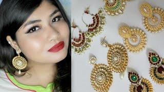 Ethnic Earrings Try On Haul from Amazon.in