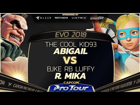 The Cool Kid93 (Abigail) vs BJKE RB Luffy (R. Mika) - EVO 2018 - Top 8 - SFV - CPT 2018
