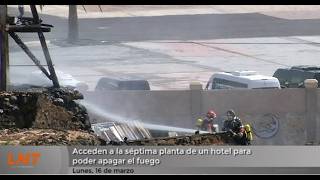 Acceden a la s&eacute;ptima planta de un hotel para apagar un incendio en Costa Teguise