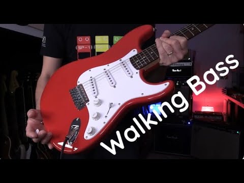 Super Fun Walking Bass Line!  - Beginner Jazz Guitar Lesson