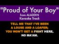 Proud Of Your Boy From Aladdin Karaoke Track With Lyrics On Screen