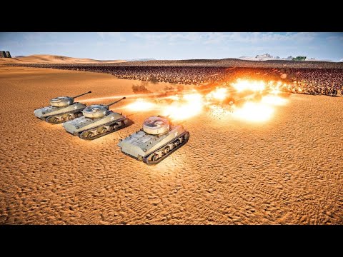 3 AUTO SHERMAN TANKS VS 1,000,000 ROMAN GENERALS - Ultimate Epic Battle SImulator 2 | UEBS 2
